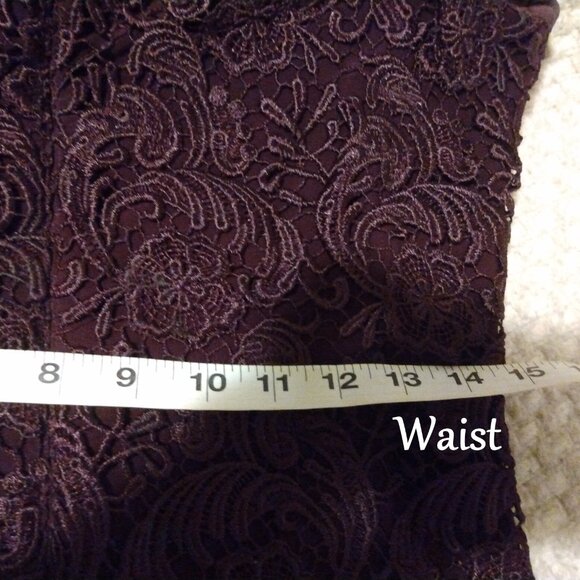 Lauren Ralph Lauren Lace Cocktail Dress 8 Lined Sleeveless Wedding Evening - Picture 14 of 15